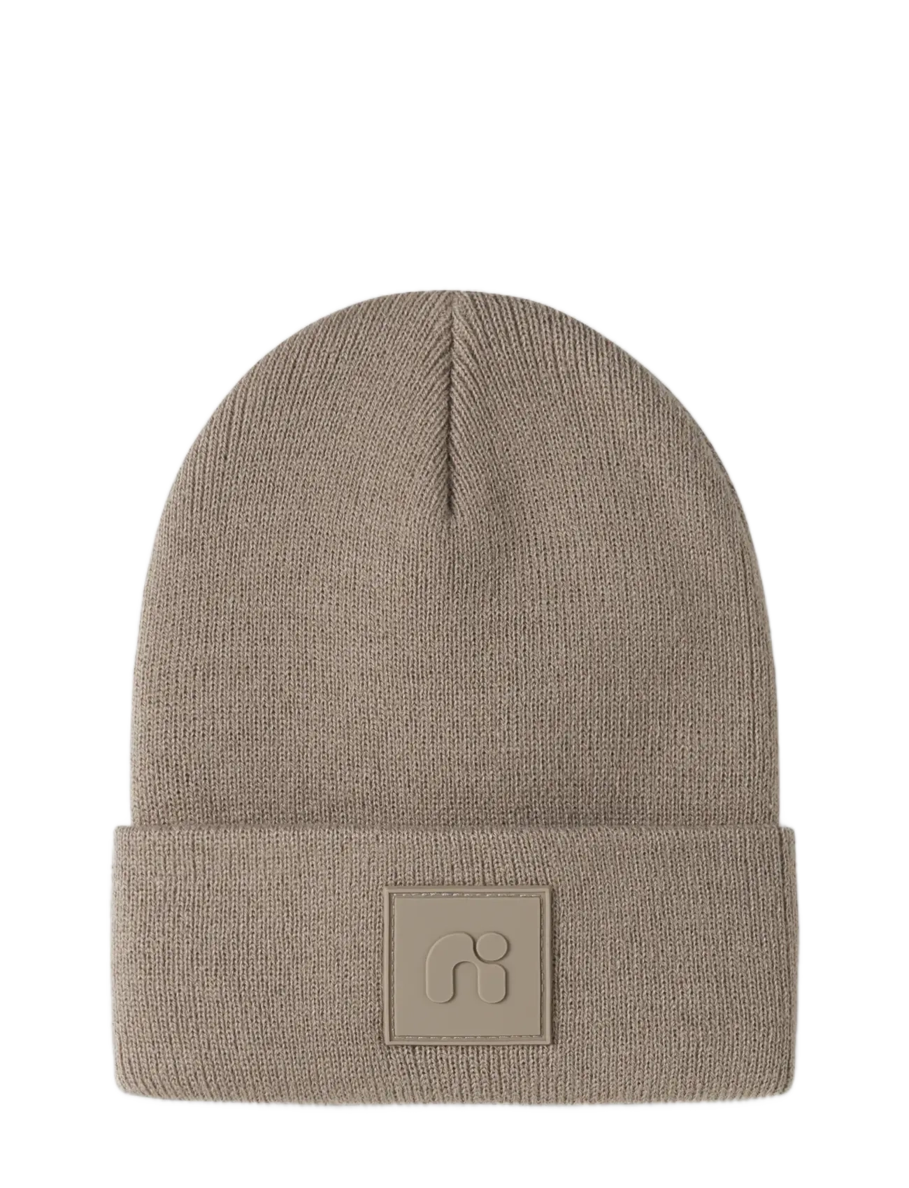 name it - NMNMALIK KNIT BEANIE BADGE1 - beanies - silver mink - 2