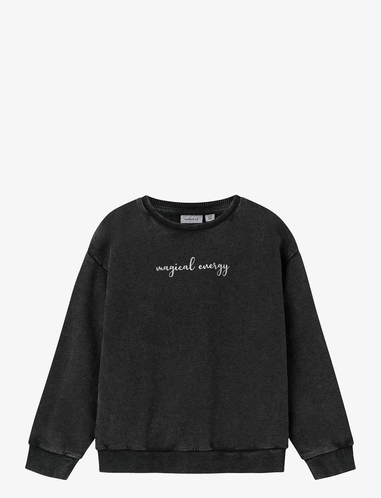 name it - NKFLIVA RXL SWEAT UNB BOX - džemperiai - black - 1