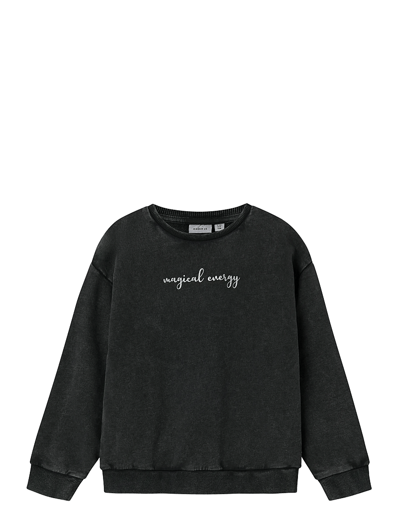 name it - NKFLIVA RXL SWEAT UNB BOX - džemperiai - black - 1