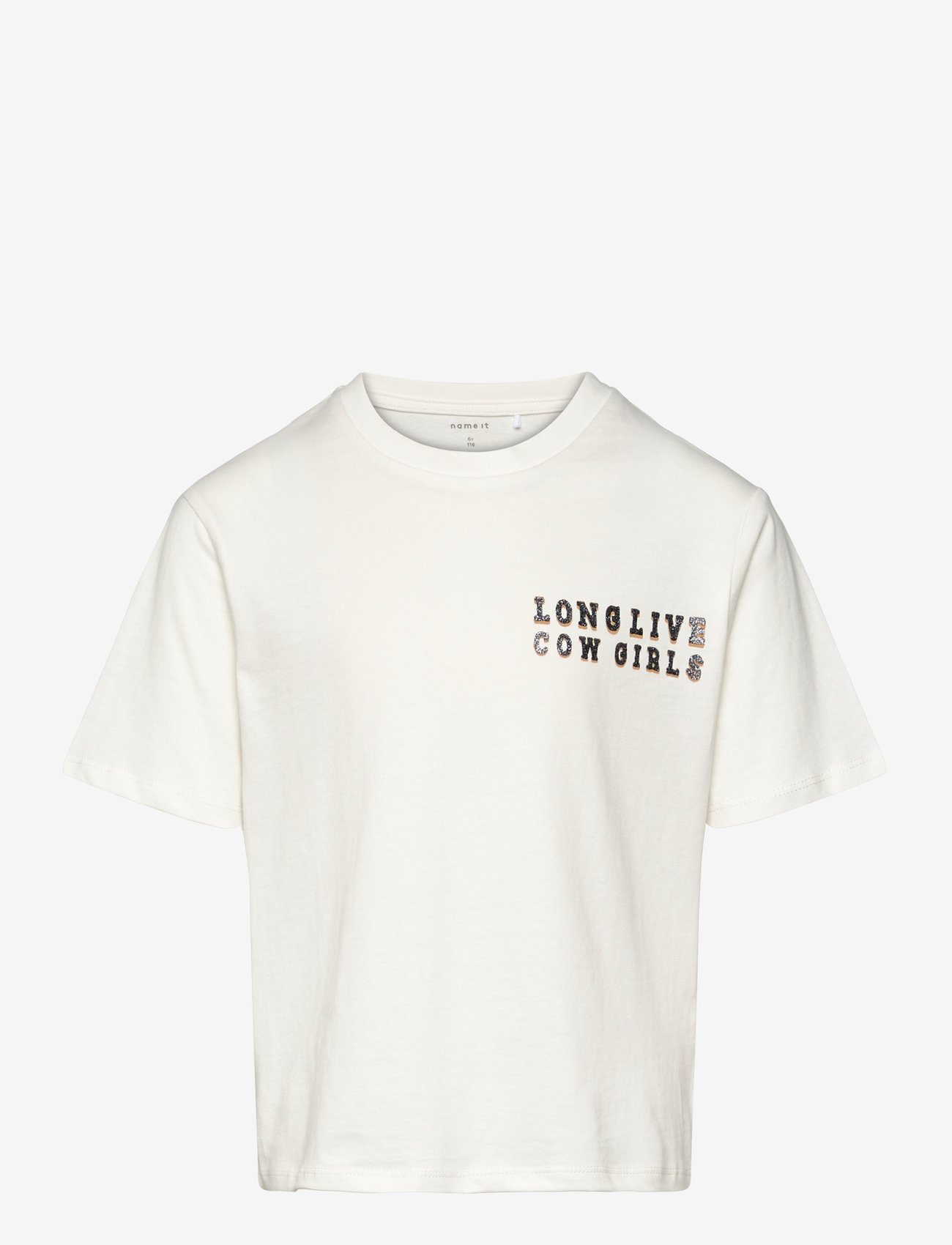 name it - NKFREBA SS NREG TOP - kortærmede t-shirts - cloud dancer - 1