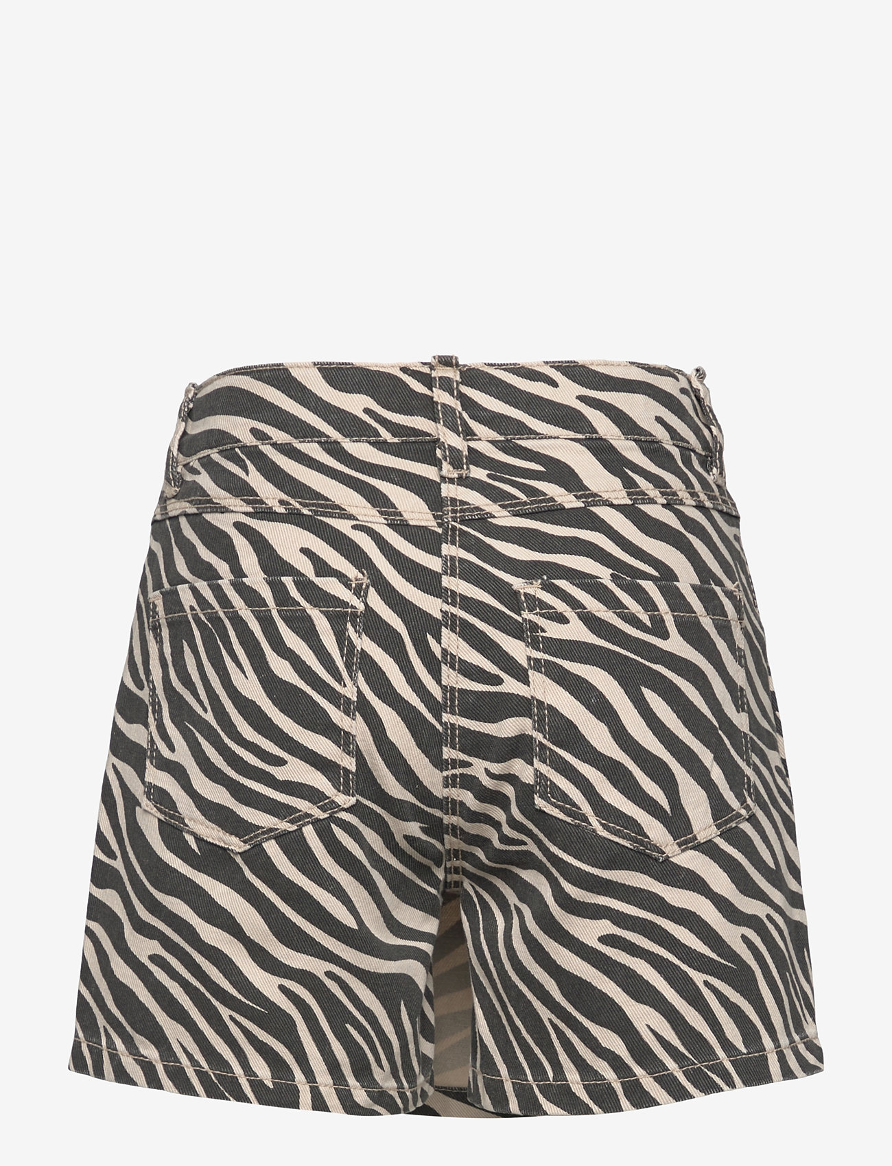 name it - NKFZEBRA TWILL SKORT 4003-TD D - byxkjolar - cement - 1