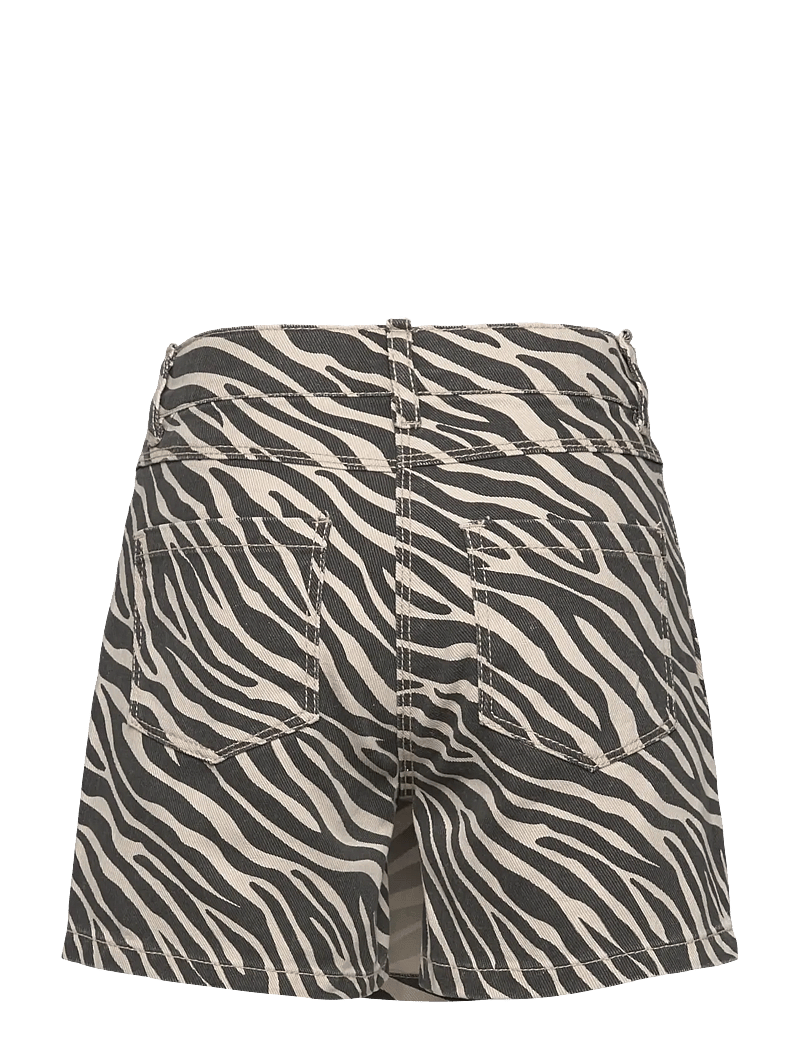 name it - NKFZEBRA TWILL SKORT 4003-TD D - byxkjolar - cement - 1