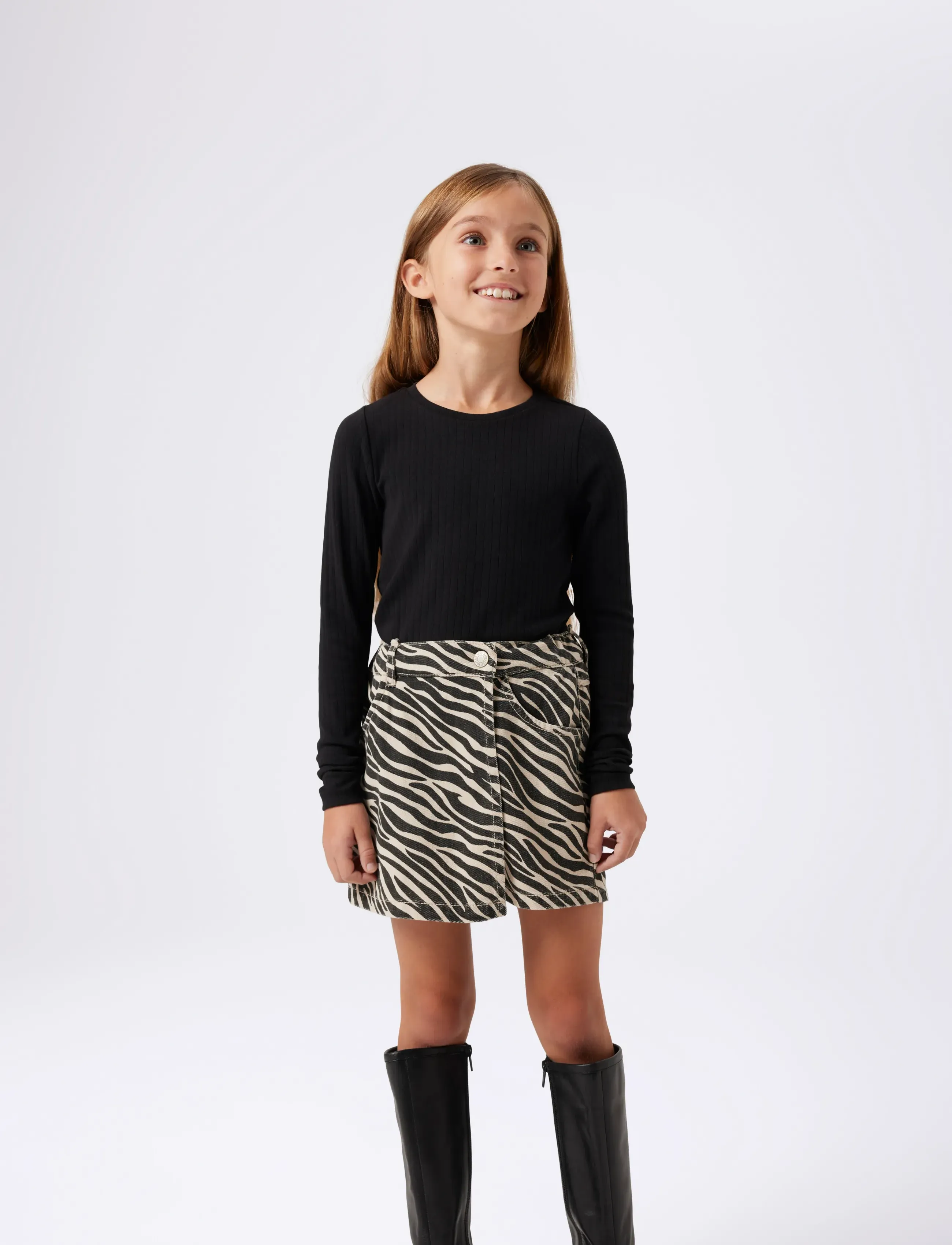name it - NKFZEBRA TWILL SKORT 4003-TD D - skorts - cement - 4