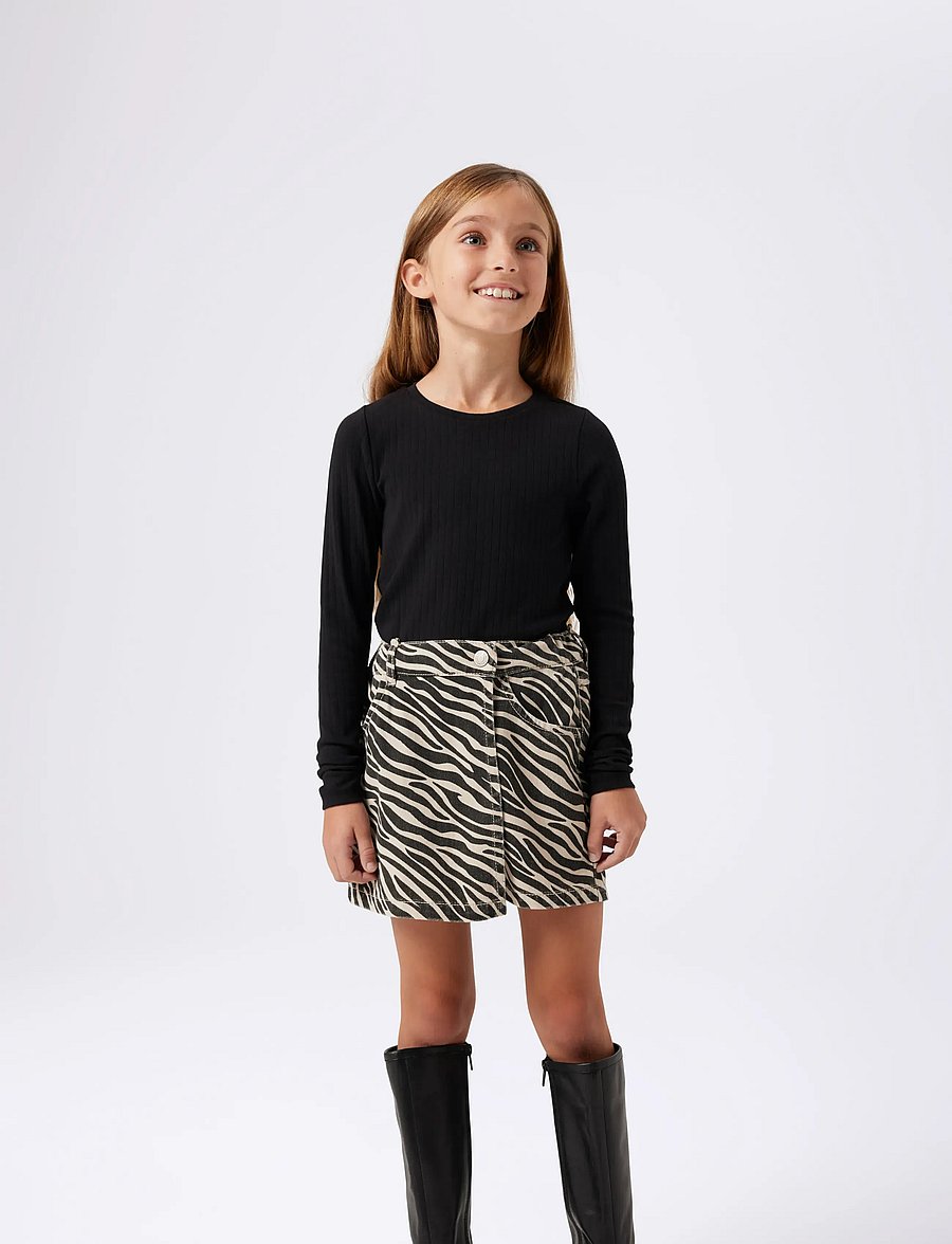 name it - NKFZEBRA TWILL SKORT 4003-TD D - broekrok - cement - 4