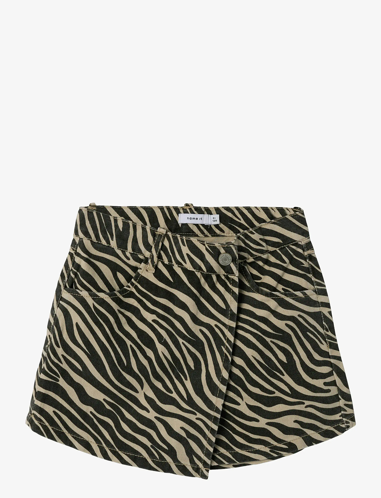 name it - NKFZEBRA TWILL SKORT 4003-TD D - byxkjolar - cement - 2