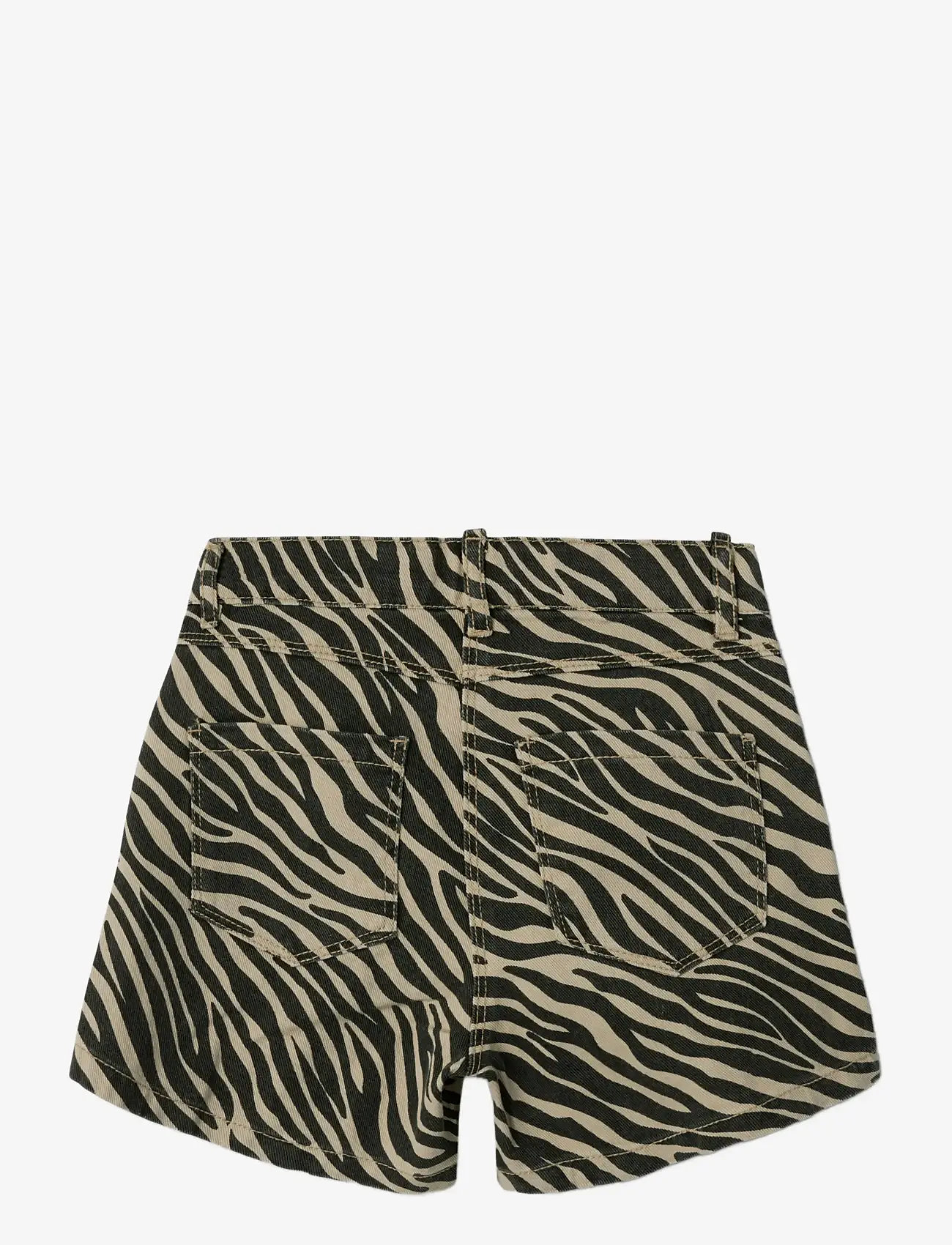 name it - NKFZEBRA TWILL SKORT 4003-TD D - byxkjolar - cement - 3