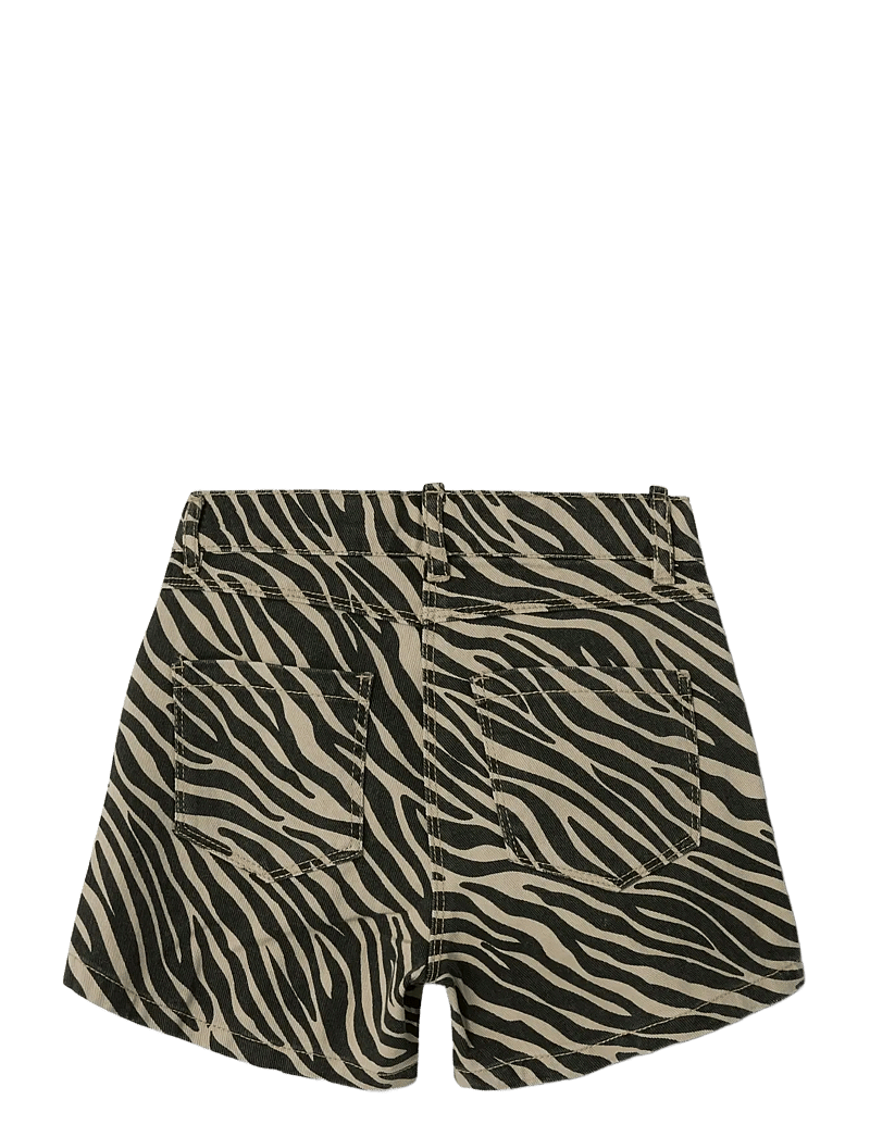 name it - NKFZEBRA TWILL SKORT 4003-TD D - byxkjolar - cement - 3
