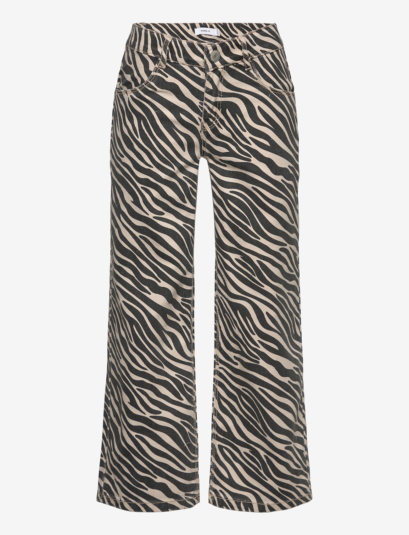 name it - NKFROSE WIDE TWILL PANT 4003-TD D - laia säärega teksad - cement - 1
