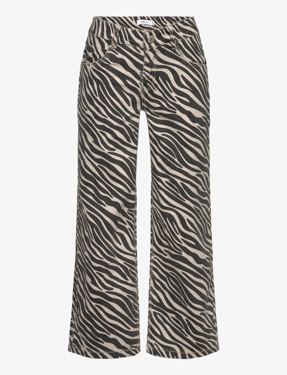 name it - NKFROSE WIDE TWILL PANT 4003-TD D - laia säärega teksad - cement - 1