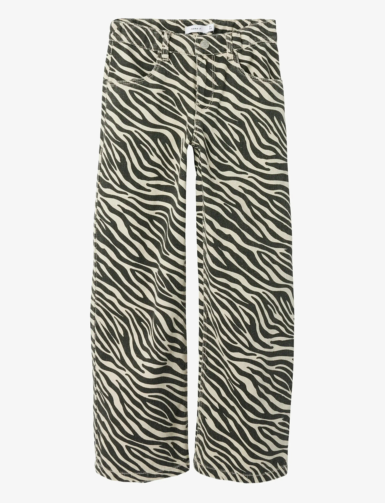 name it - NKFROSE WIDE TWILL PANT 4003-TD D - laia säärega teksad - cement - 3