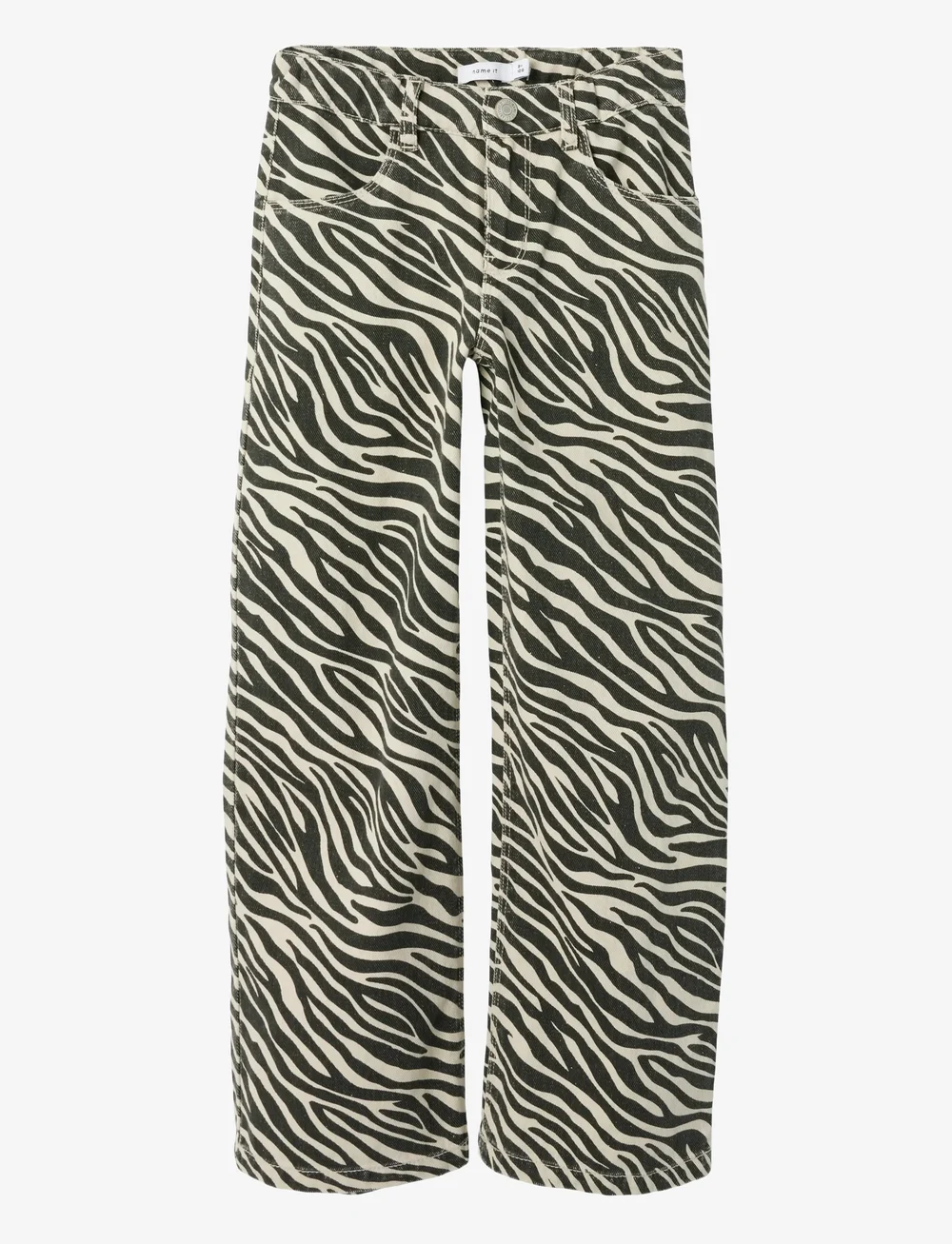 name it - NKFROSE WIDE TWILL PANT 4003-TD D - laia säärega teksad - cement - 3
