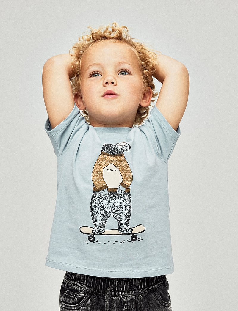 name it - NMMLINDEN SS NREG TOP BOX - lühikeste varrukatega t-särgid - dusty blue - 2