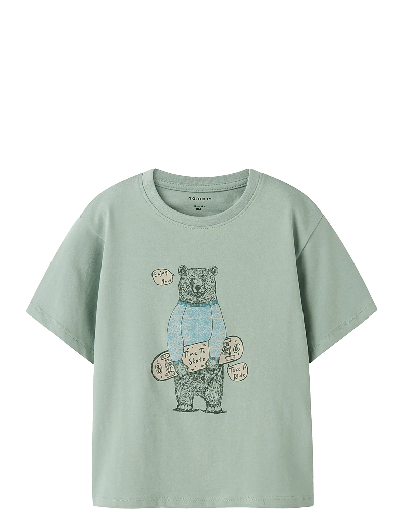 name it - NMMLINDEN SS NREG TOP BOX - lühikeste varrukatega t-särgid - jadeite - 0