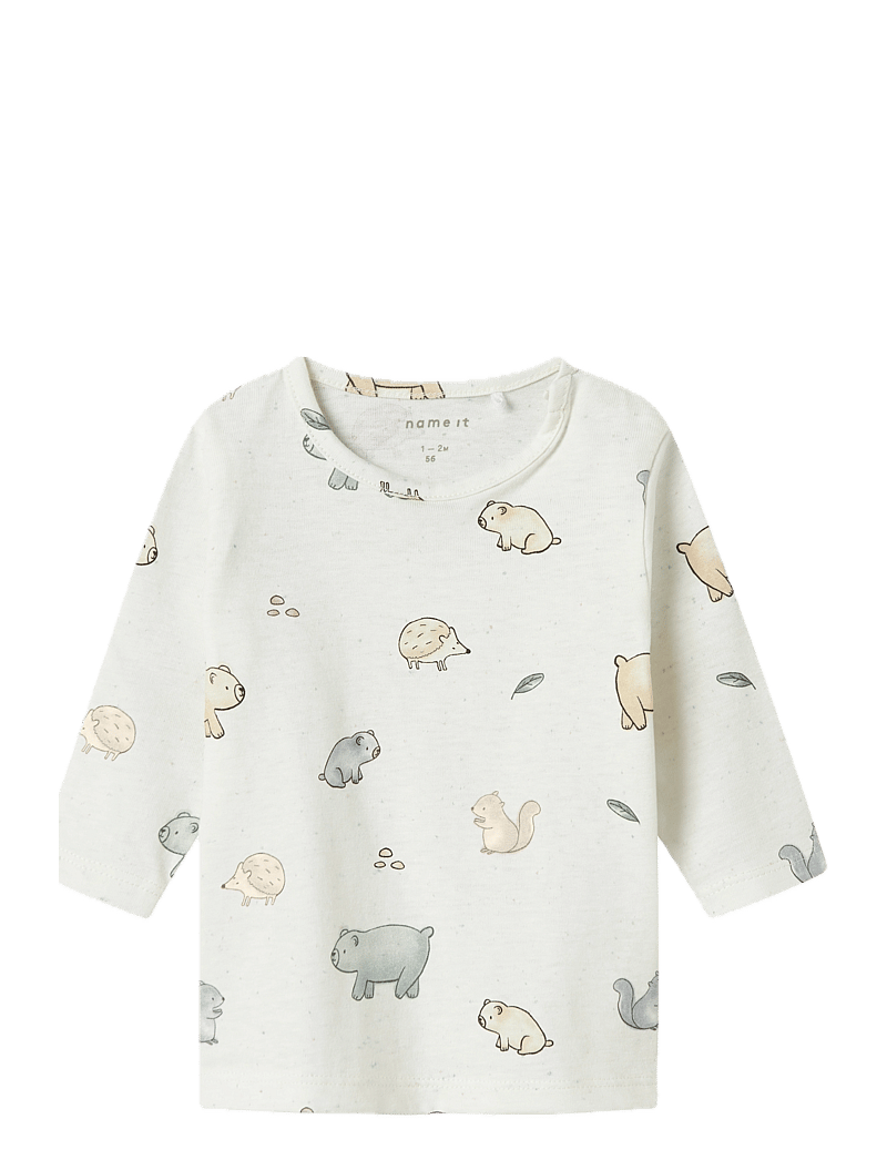 name it - NBNLUMA LS TOP - long-sleeved t-shirts - cloud dancer - 0
