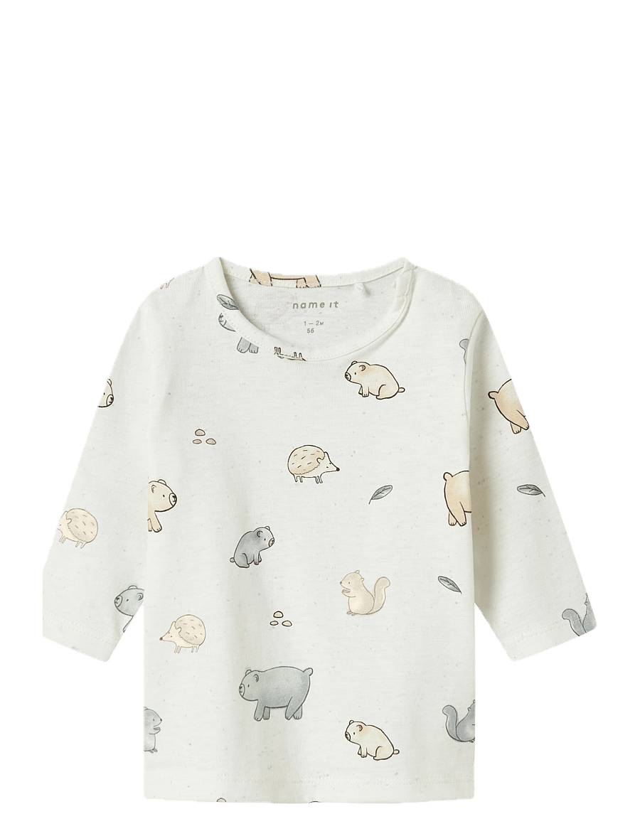 name it - NBNLUMA LS TOP - langärmelig - cloud dancer - 0