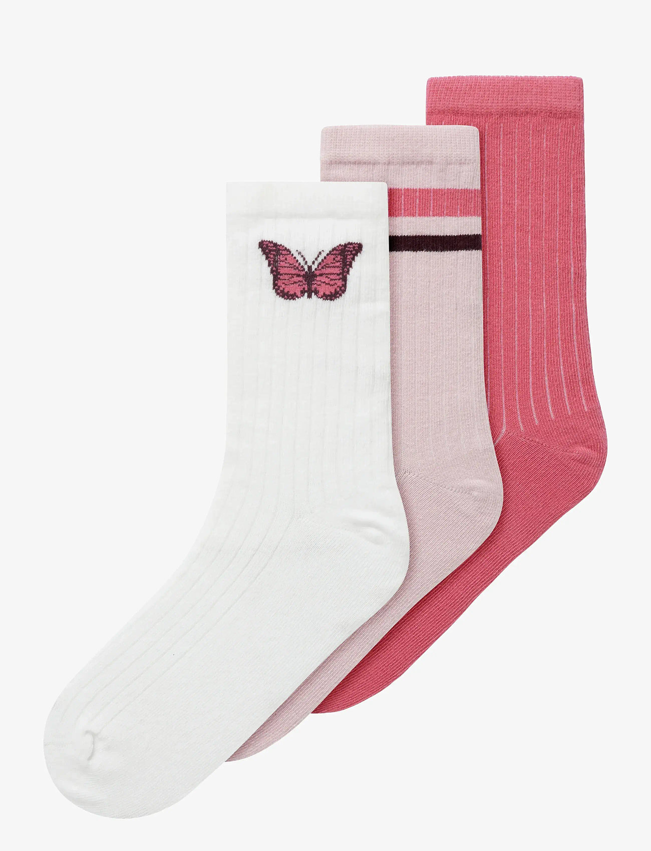 name it - NKFLUNA 3P SOCK - bright white - 1