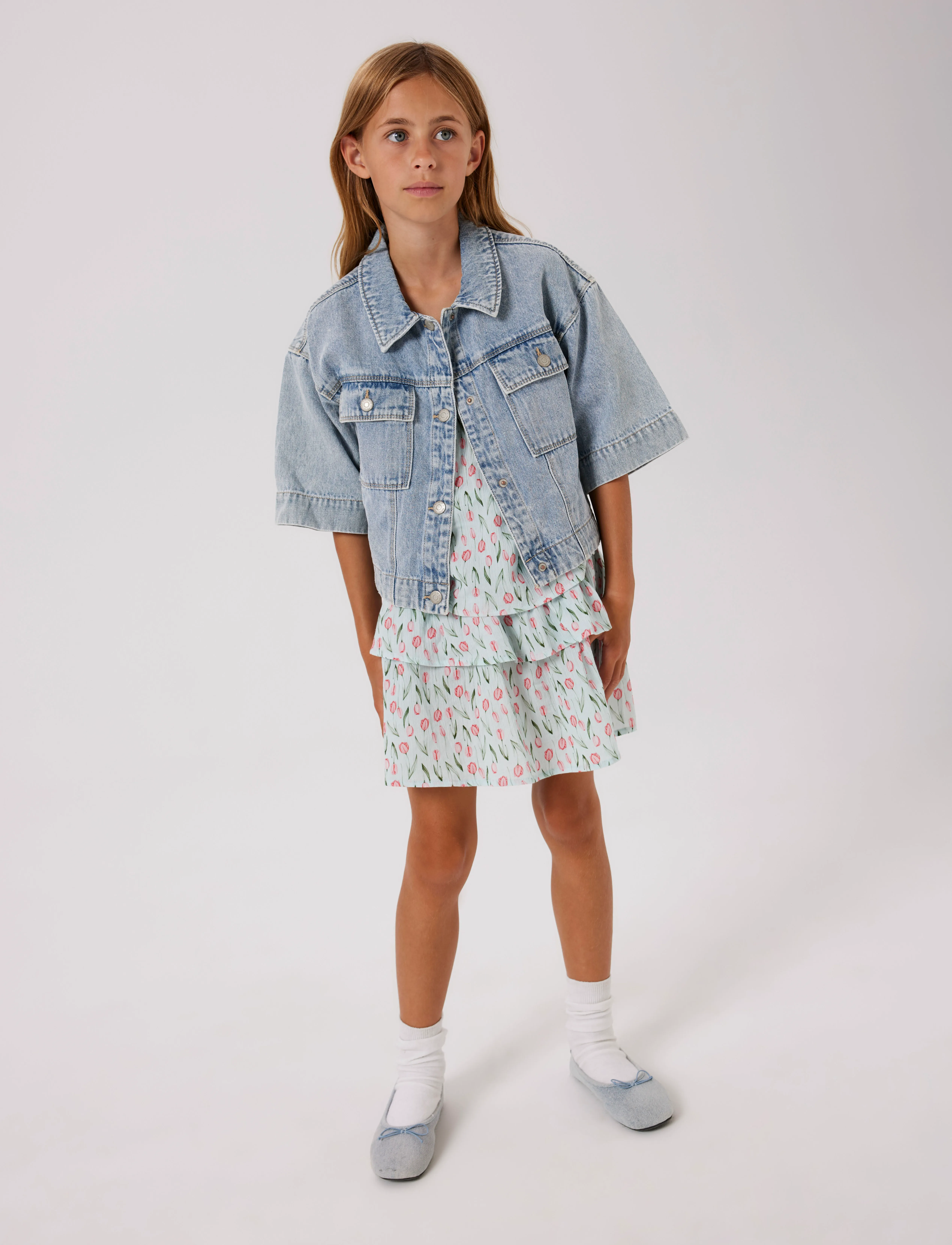 name it - NKFFILLO SKIRT - misty blue - 3
