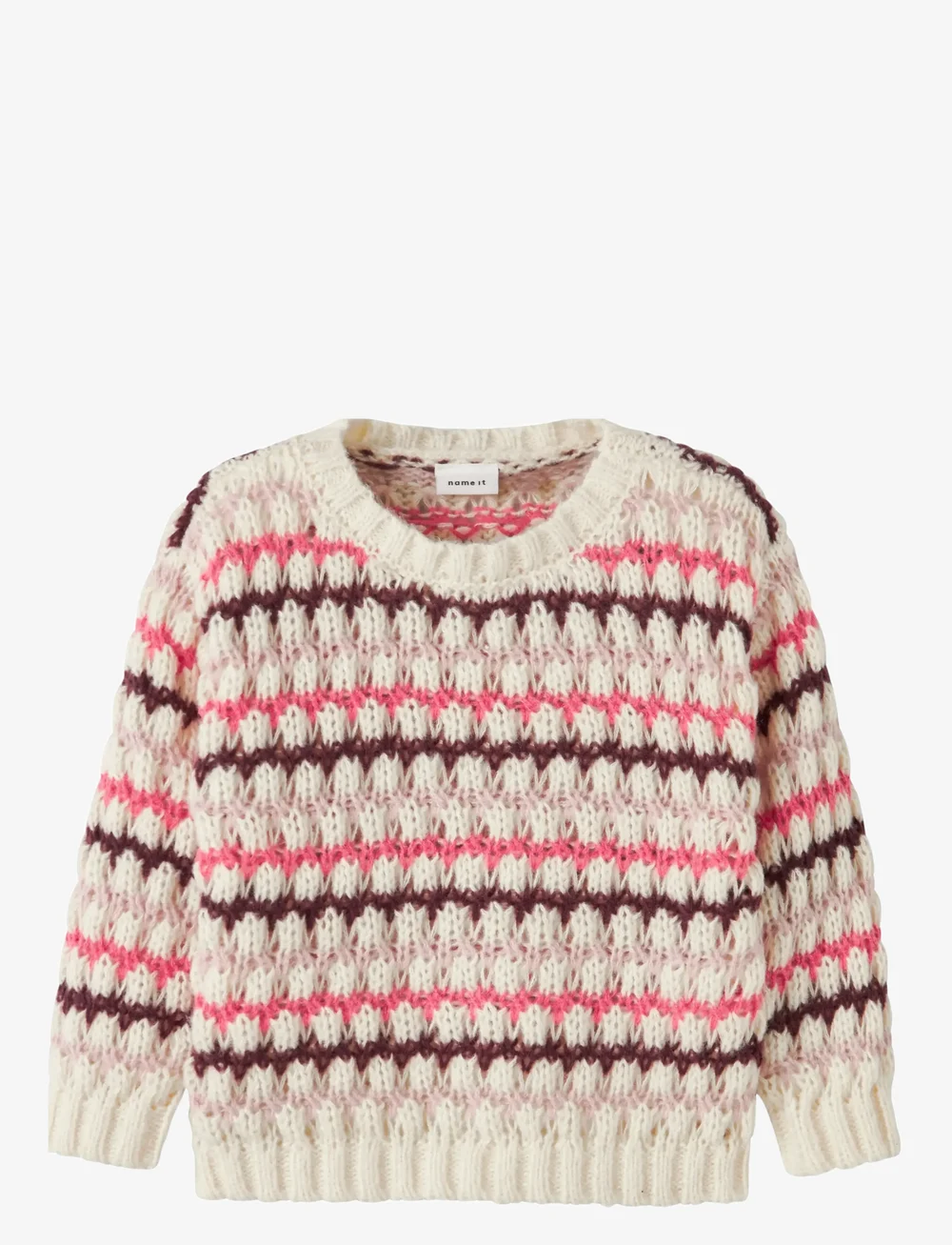 name it - NMFLENE LS KNIT - trøjer - cloud dancer - 1