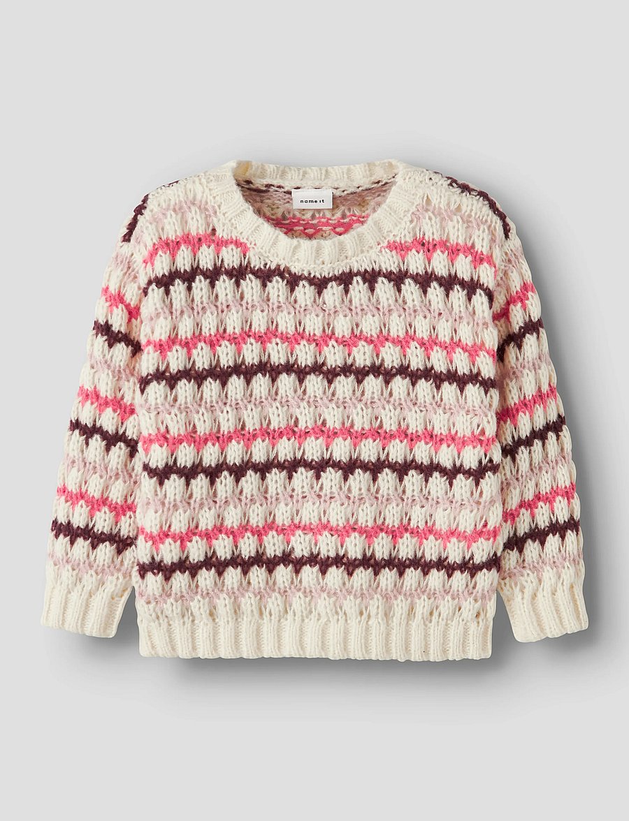 name it - NMFLENE LS KNIT - pullover - cloud dancer - 0
