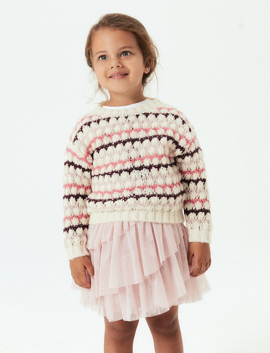 name it - NMFLENE LS KNIT - pullover - cloud dancer - 3