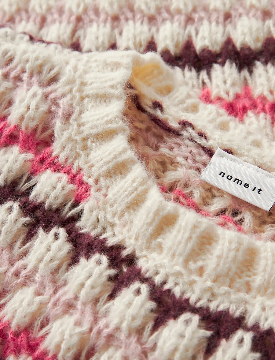 name it - NMFLENE LS KNIT - pullover - cloud dancer - 4