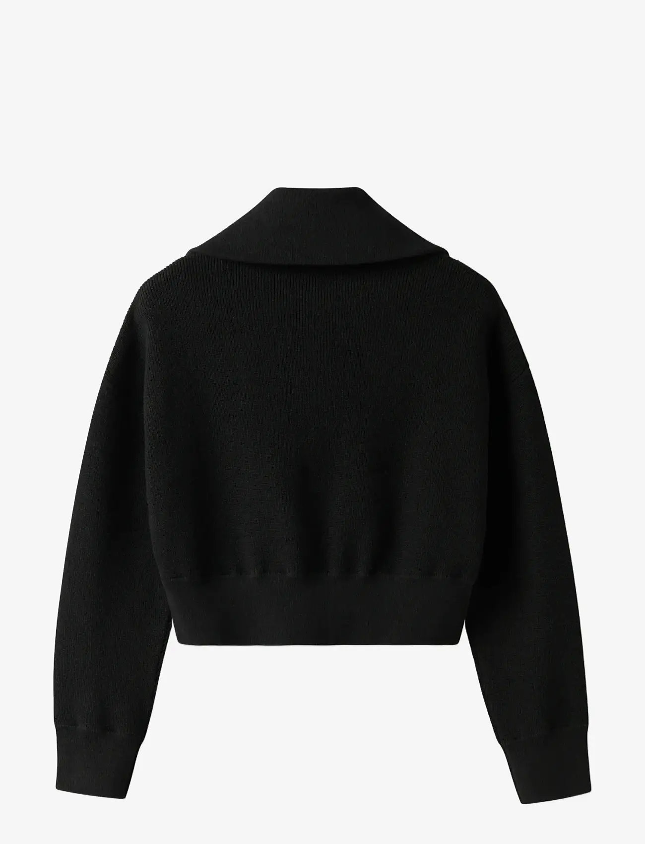 name it - NKFLISEN LS SHORT KNIT - jumpers - black - 1