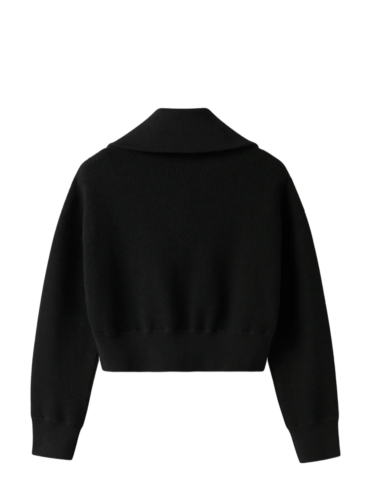 name it - NKFLISEN LS SHORT KNIT - trøjer - black - 1