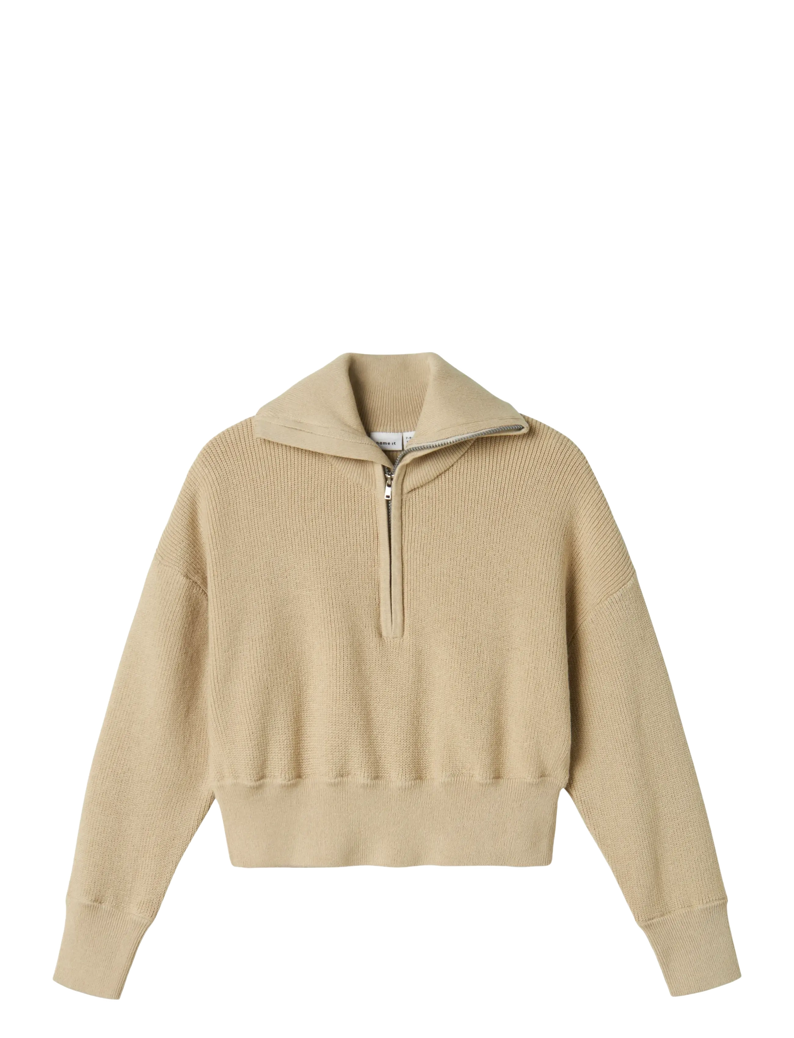 name it NKFLISEN LS SHORT KNIT - Strik - PEYOTE / beige