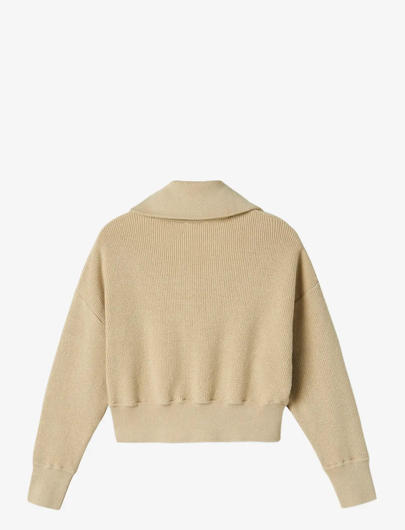 name it - NKFLISEN LS SHORT KNIT - efterårstøj - peyote - 1