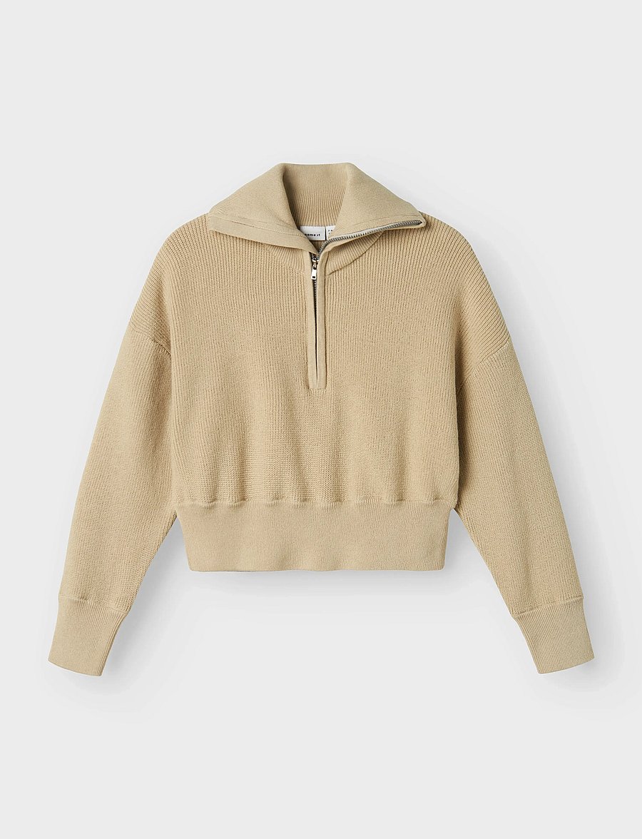 name it - NKFLISEN LS SHORT KNIT - pullover - peyote - 2
