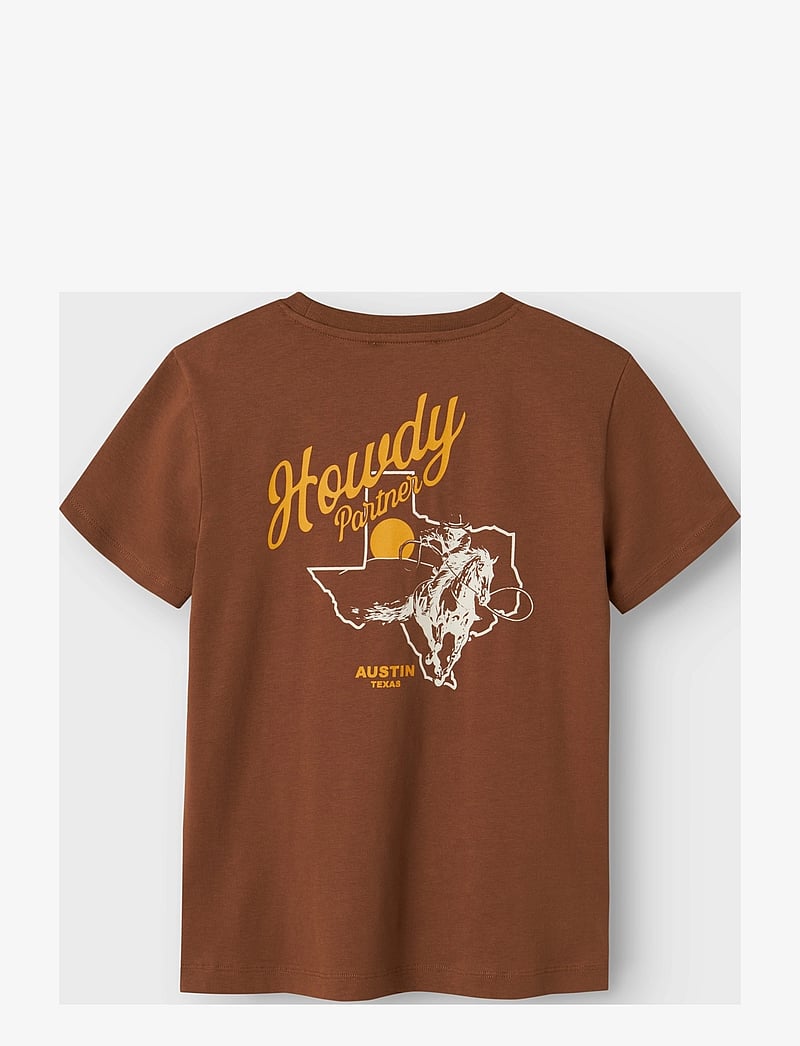 name it - NKMRANCHER NREG SS TOP - kortærmede t-shirts - carob brown - 2