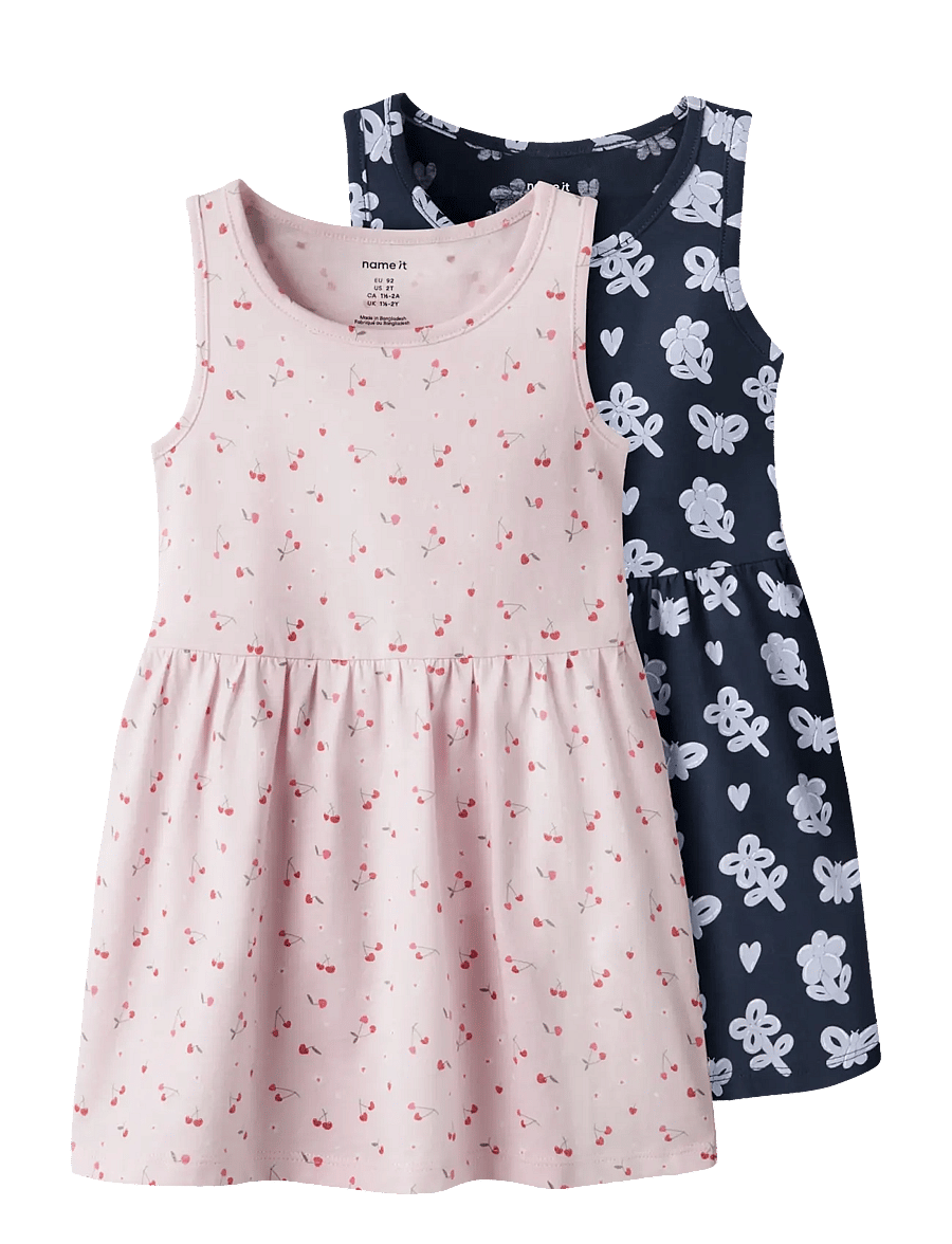name it - NMFVILINSE 2P SL DRESS - mouwloze babyjurken - cradle pink - 0