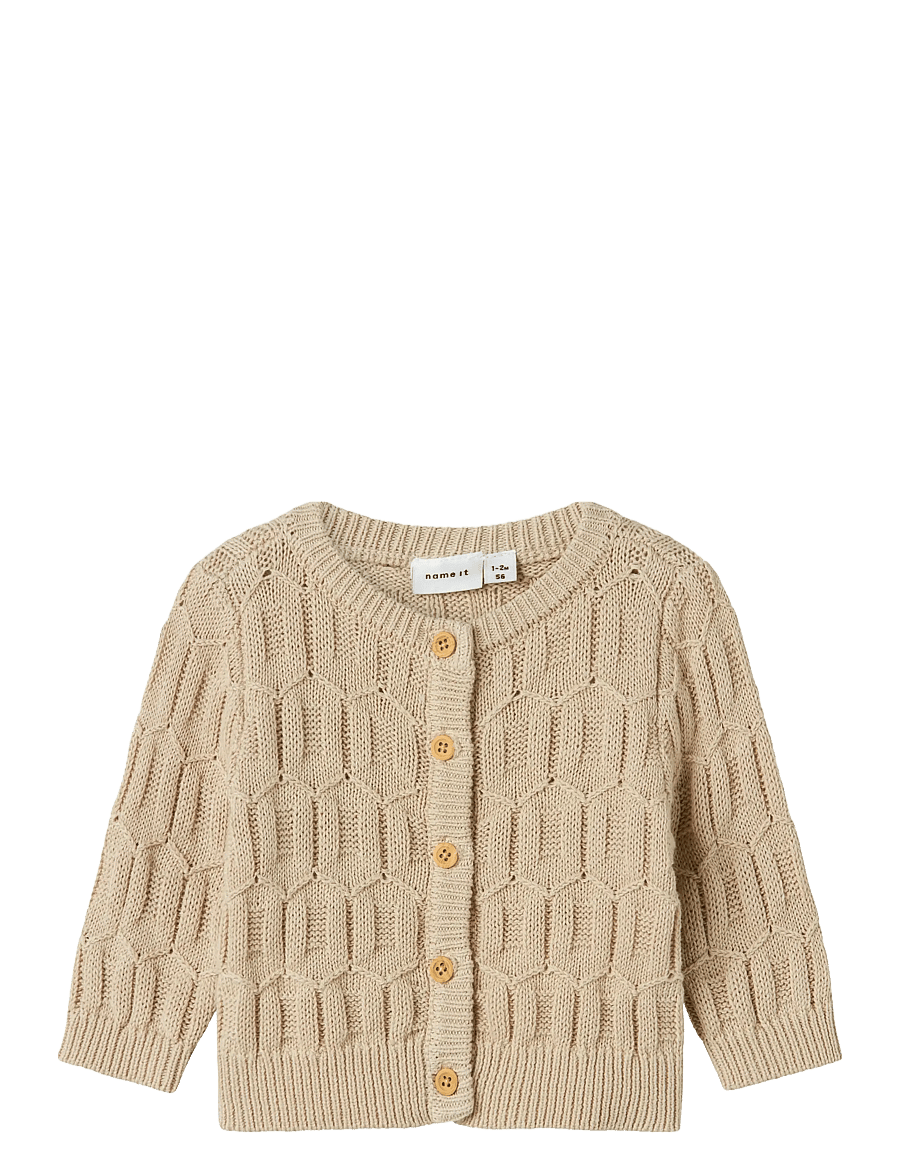 name it - NBNLOMMA LS KNIT CARD - cardigans - peyote - 1