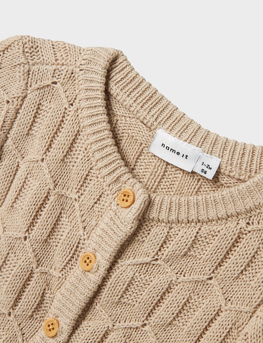 name it - NBNLOMMA LS KNIT CARD - cardigans - peyote - 3