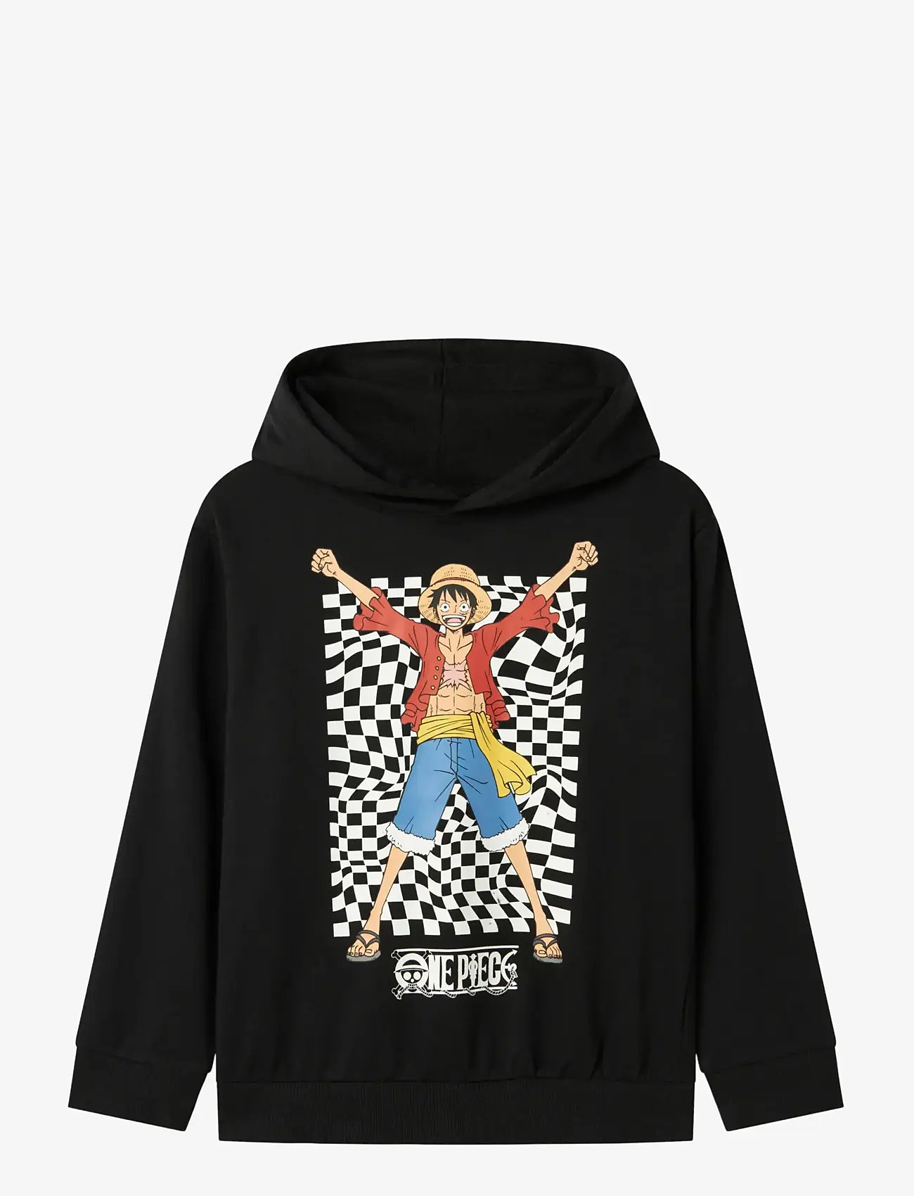 name it - NKMJUCK ONEPIECE SWEAT WH BRU NOOS VDE - hættetrøjer - black - 0