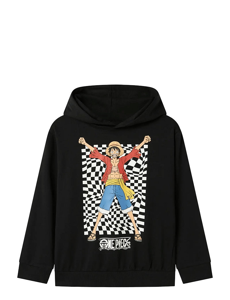 name it - NKMJUCK ONEPIECE SWEAT WH BRU NOOS VDE - hættetrøjer - black - 0
