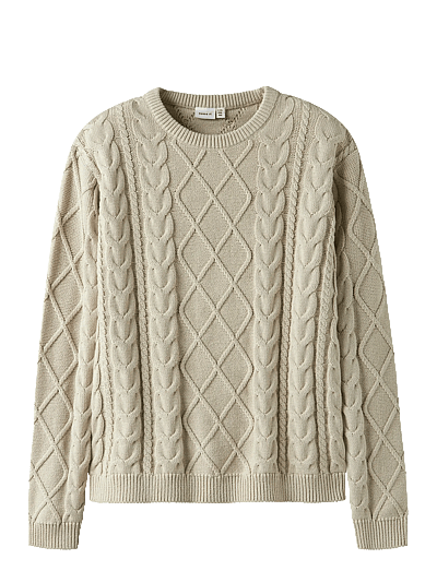 name it NKMLYLE LS KNIT - Kinder 2 bis 8 Jahren - PEYOTE / cream
