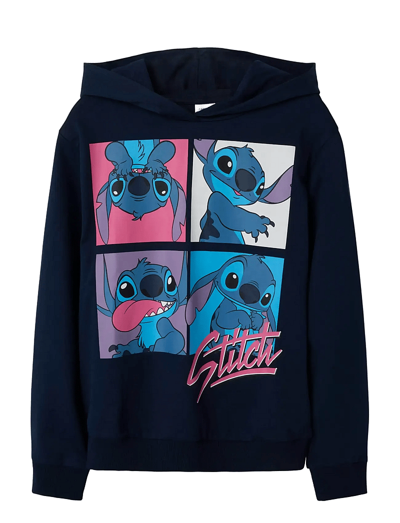 name it - NKFINGA STITCH NREG SWEA WH BRU NOOS WDI - kapuzenpullover - navy blazer - 0