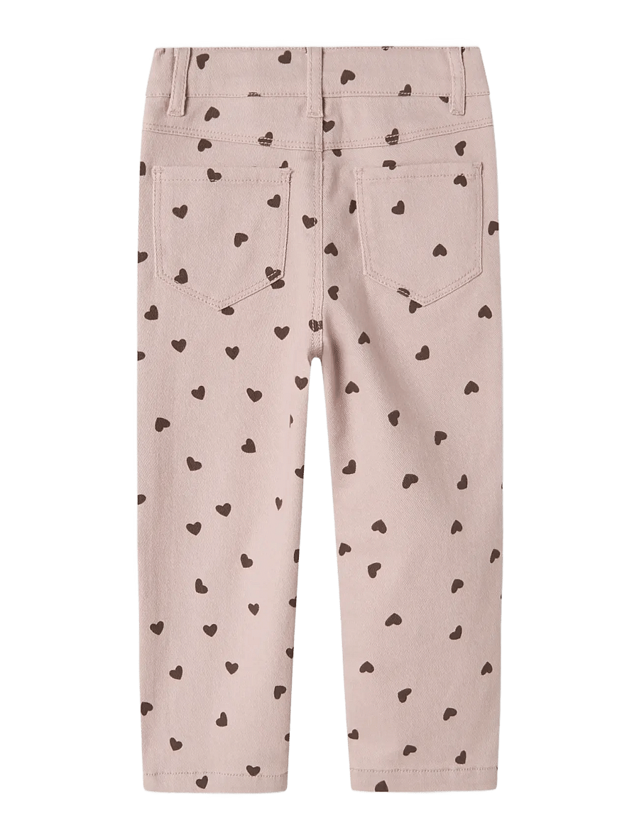 name it - NMFROSE STRAIGHT AOP TWILL PANT 7218-YF - babybukser - burnished lilac - 2