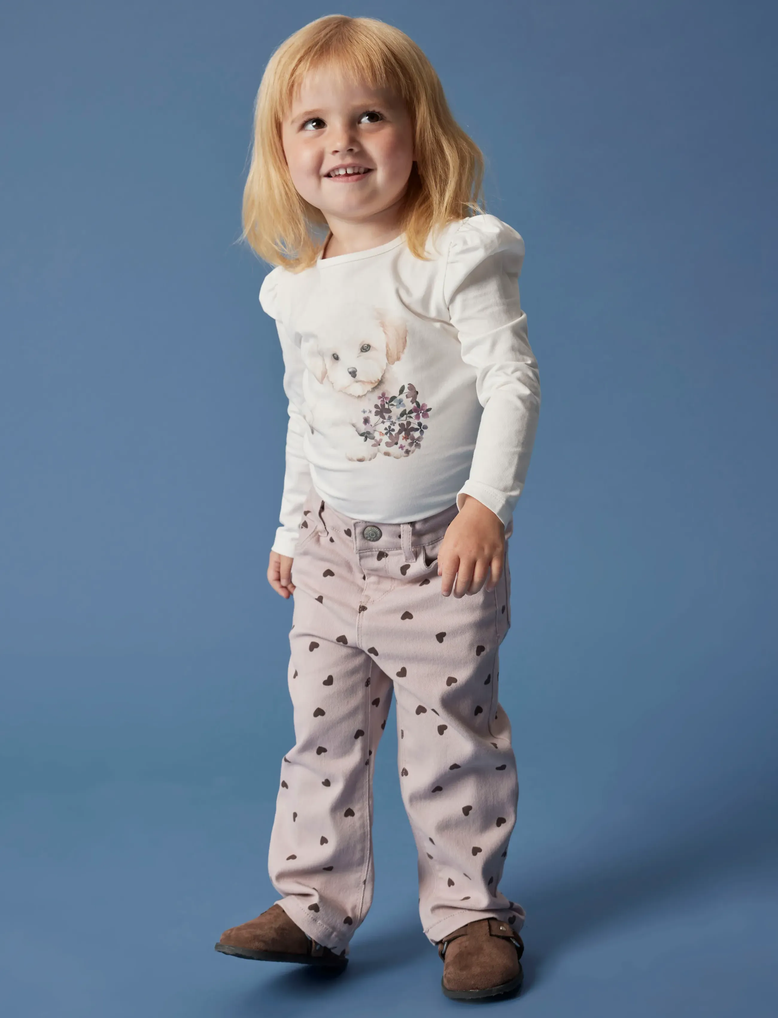 name it NMFROSE STRAIGHT AOP TWILL PANT 7218-YF - Underdele - BURNISHED LILAC / pink/rose