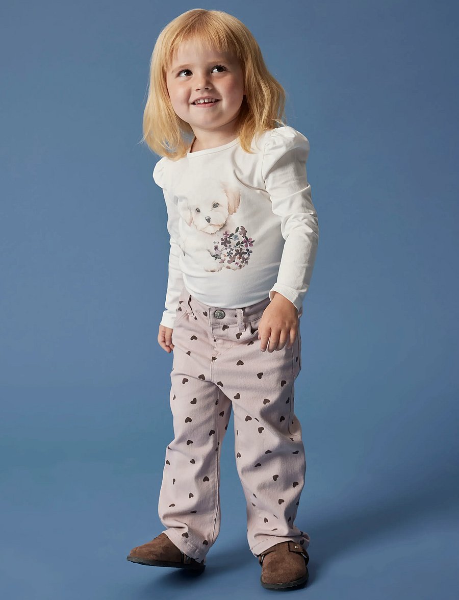 name it - NMFROSE STRAIGHT AOP TWILL PANT 7218-YF - babybukser - burnished lilac - 0