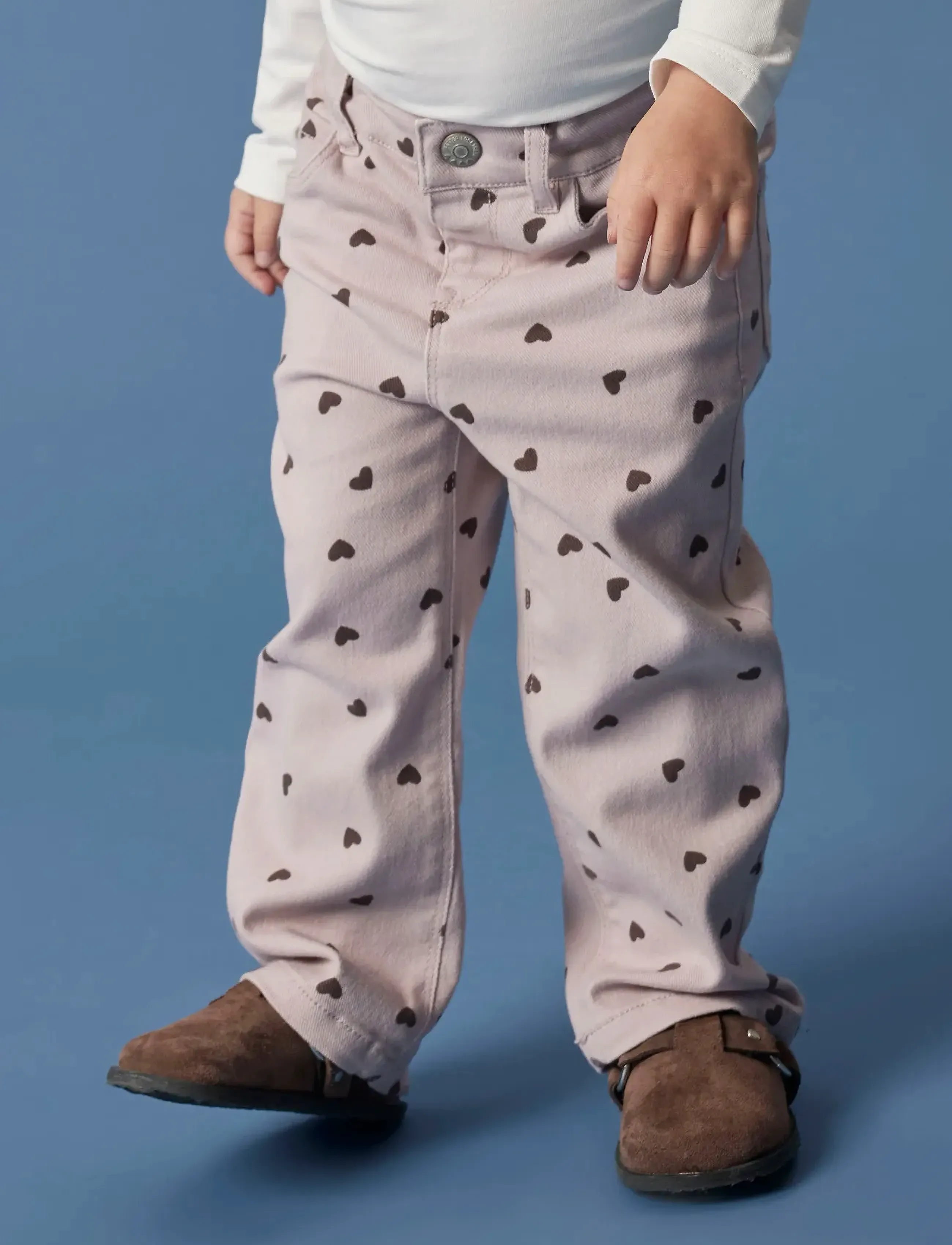 name it - NMFROSE STRAIGHT AOP TWILL PANT 7218-YF - hosen - burnished lilac - 3