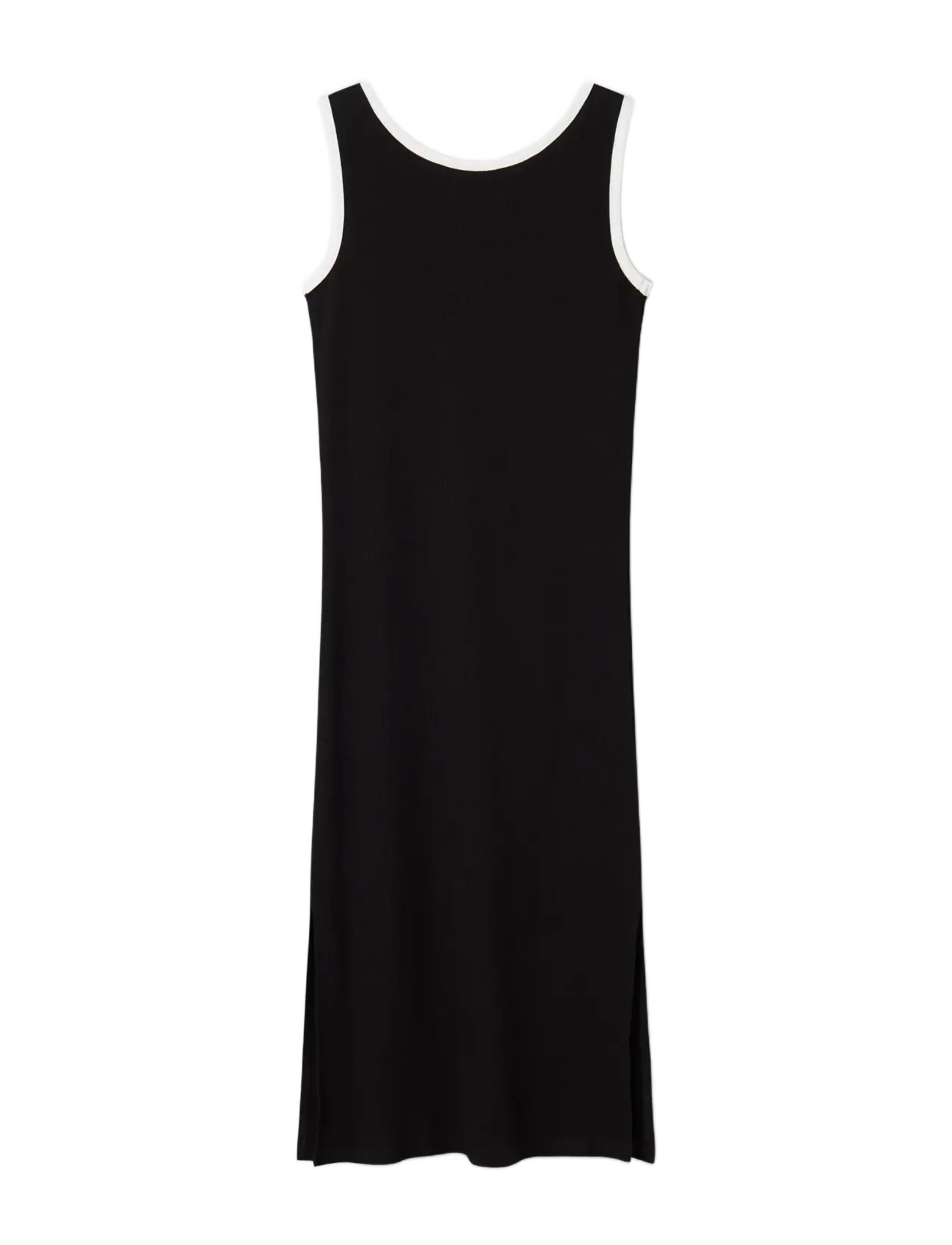 name it - NKFJALLY SLIM SL LONG DRESS - varrukateta vabaaja kleidid - black - 1