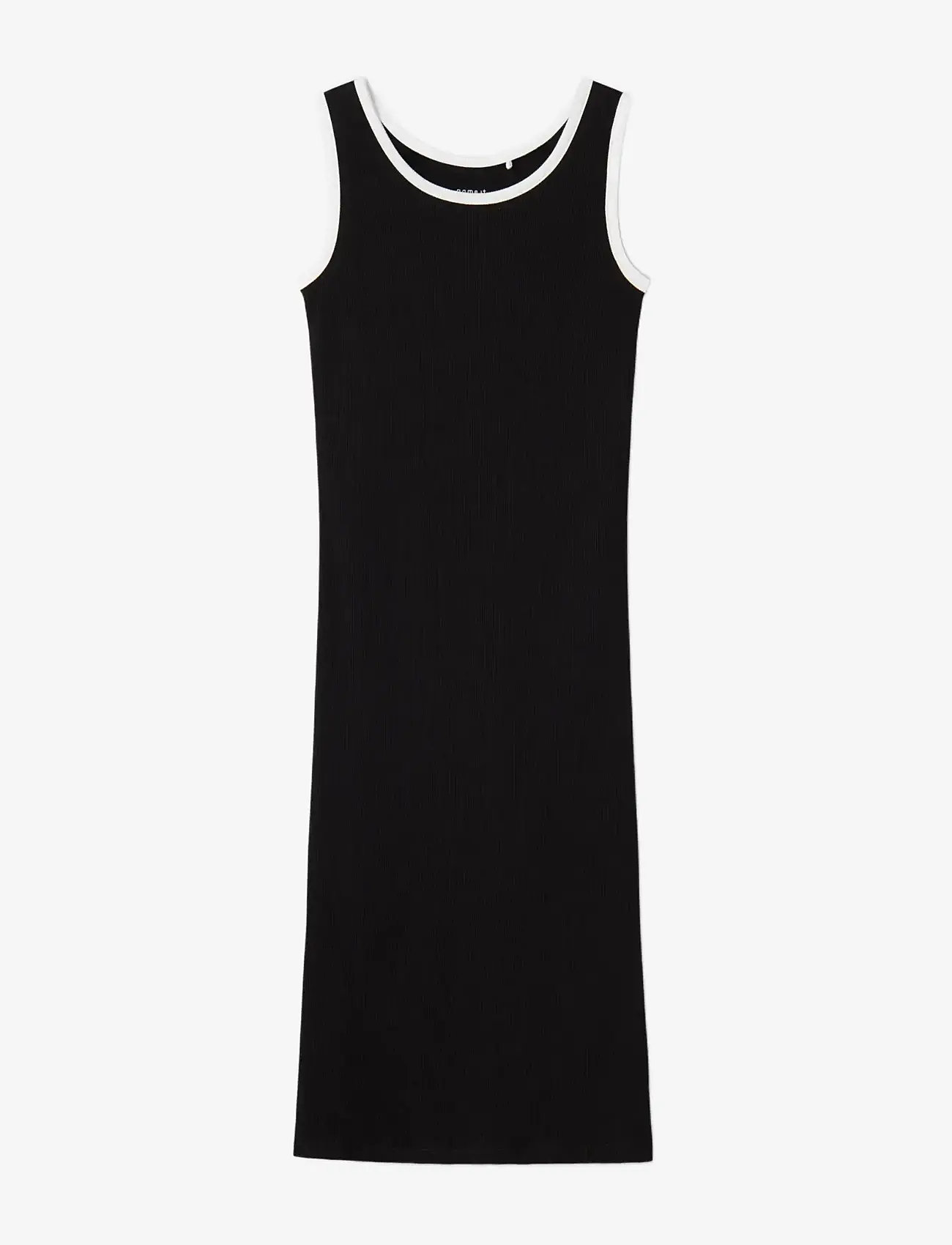 name it - NKFJALLY SLIM SL LONG DRESS - Ærmeløse hverdagskjoler - black - 2