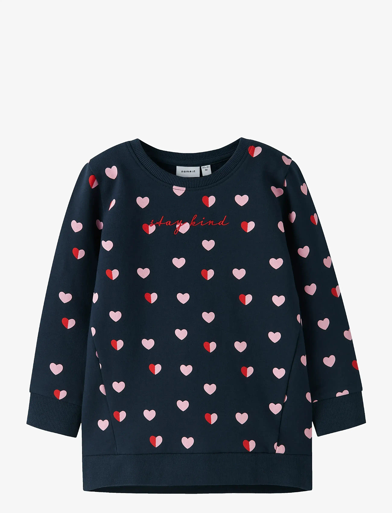 name it - NMFLIA SWEAT TUNIC BRU - efterårstøj - navy blazer - 0