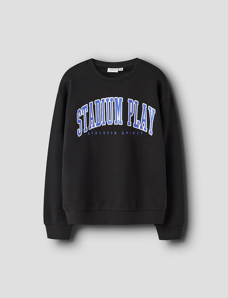 name it - NKFLIONA NREG SWEAT BRU - sweatshirts - black - 0