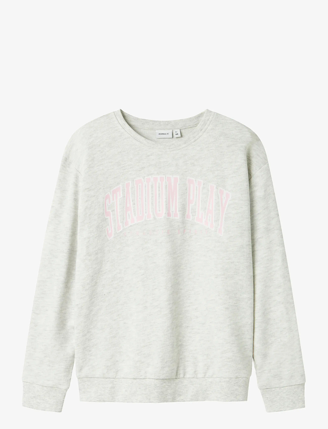 name it - NKFLIONA NREG SWEAT BRU - sweatshirts - light grey melange - 1