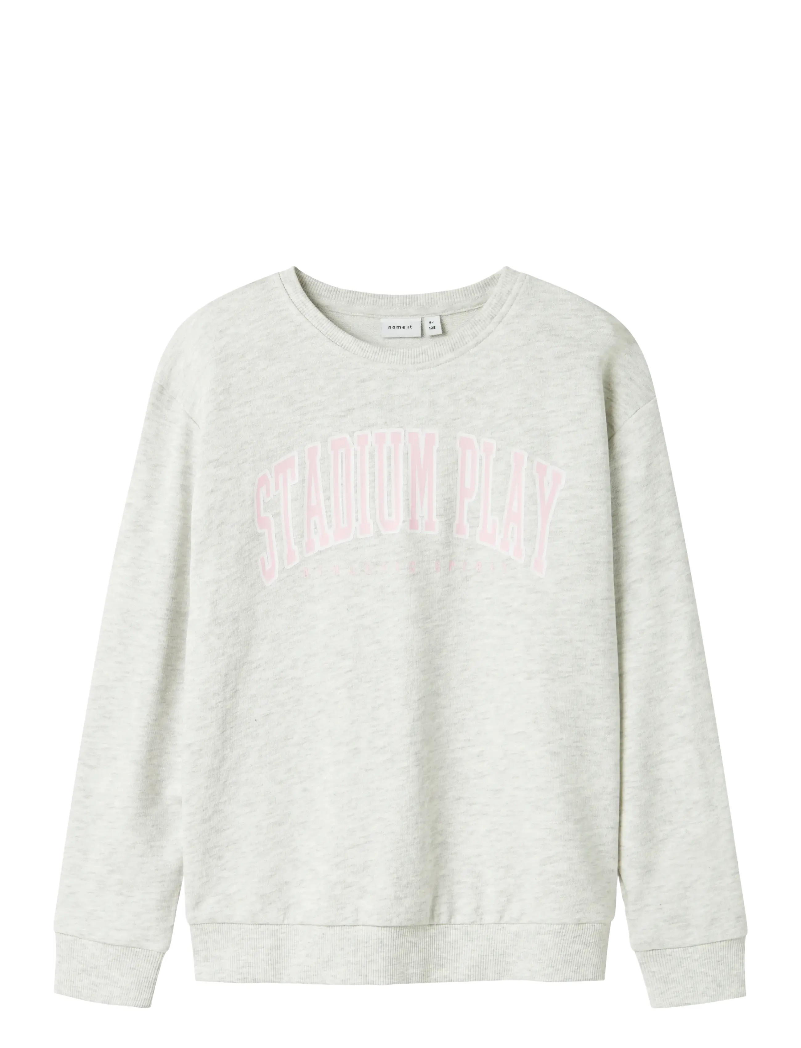 name it NKFLIONA NREG SWEAT BRU - Kläder - LIGHT GREY MELANGE / grey
