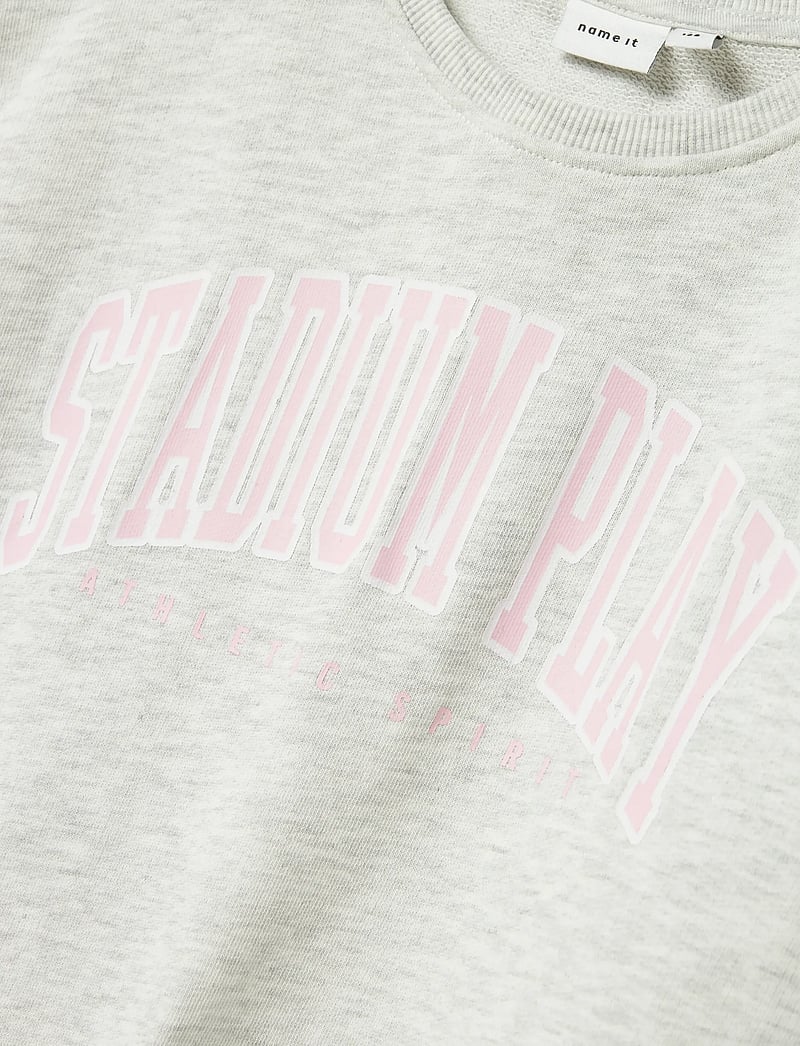 name it - NKFLIONA NREG SWEAT BRU - sweatshirts - light grey melange - 3