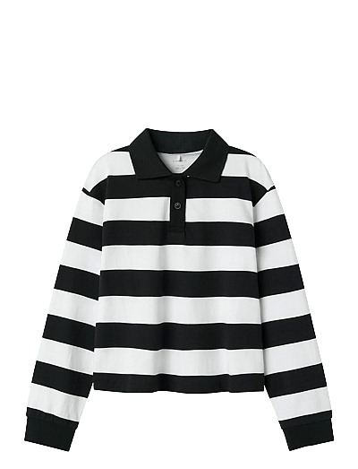 name it NKFLILI NREG LS SH POLO BOX - Kinder 2 bis 8 Jahren - BLACK / navy